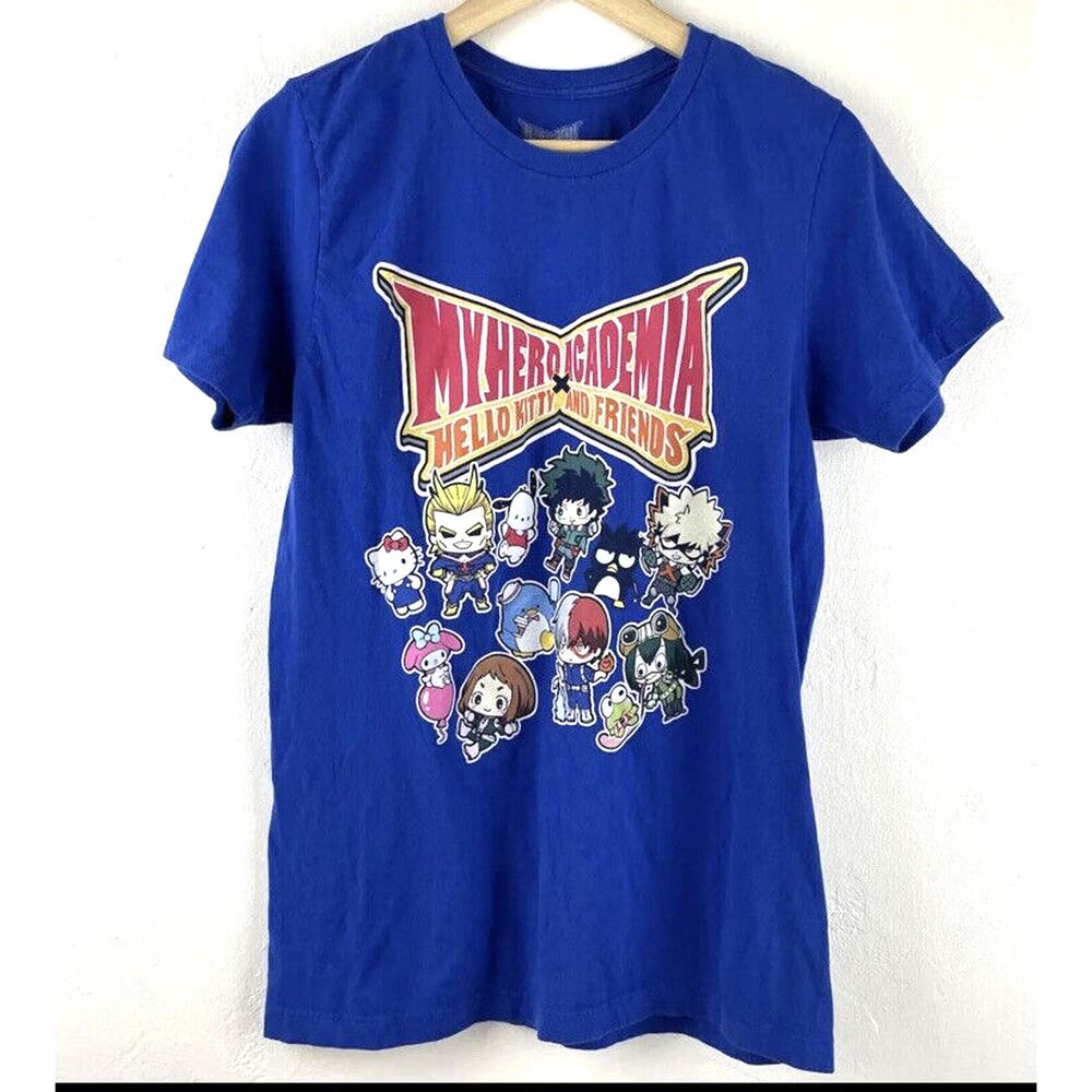 My Hero Academia Blue T Shirt Unisex Medium Hello Kitty And‎ Friends